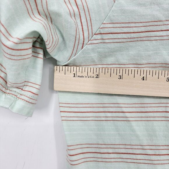 Criquet Shirt Mens Large Mint Striped Golf Polo Performance Pima Cotton L - Picture 8 of 11
